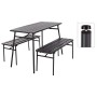 ProGarden Juego de mesa y banco de jardín de 3 piezas acero gris | Foro24.es | Tu tienda online para hogar, jardín y más Foro24.es
