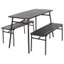 ProGarden Juego de mesa y banco de jardín de 3 piezas acero gris | Foro24.es | Tu tienda online para hogar, jardín y más Foro24.es