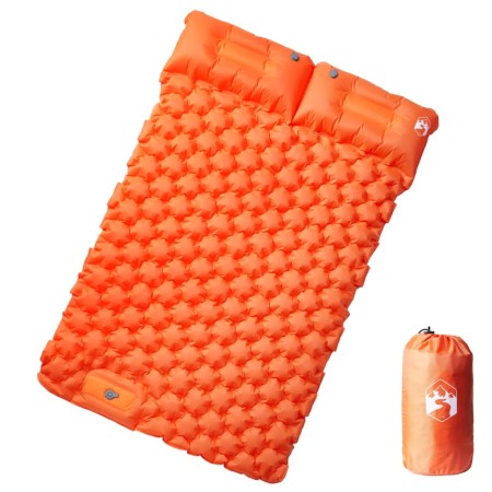 Colchón de camping autoinflable y almohadas 2 personas naranja de , Colchonetas para dormir - Ref: Foro24-4007100, Precio: 69...