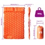 Colchón de camping autoinflable y almohadas 2 personas naranja de , Colchonetas para dormir - Ref: Foro24-4007100, Precio: 69...