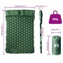 Colchón de camping autoinflable con almohadas 2 personas verde de , Colchonetas para dormir - Ref: Foro24-4007102, Precio: 69...