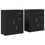 Aparador de madera de ingeniería 2 uds negro 60x31x70 cm de , Aparadores - Ref: Foro24-3276561, Precio: 170,07 €, Descuento: ...