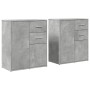 Aparador de madera ingeniería 2 uds gris hormigón 60x31x70 cm de , Aparadores - Ref: Foro24-3276563, Precio: 157,55 €, Descue...