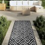 Alfombra de exterior ARAKIL blanco y negro 80x250 cm PP de , Protectores para exterior - Ref: Foro24-368575, Precio: 34,57 €,...