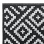 Alfombra de exterior ARAKIL blanco y negro 80x250 cm PP de , Protectores para exterior - Ref: Foro24-368575, Precio: 34,57 €,...