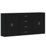 Aparadores 3 unidades madera de ingeniería negro 60x31x84 cm de , Aparadores - Ref: Foro24-3276575, Precio: 249,07 €, Descuen...
