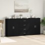 Aparadores 3 unidades madera de ingeniería negro 60x31x84 cm de , Aparadores - Ref: Foro24-3276575, Precio: 249,07 €, Descuen...
