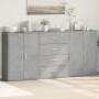Aparadores 3 uds madera de ingeniería gris hormigón 60x31x84 cm de , Aparadores - Ref: Foro24-3276577, Precio: 217,07 €, Desc...