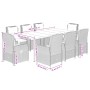 Set comedor de jardín 9 pzas con cojines ratán sintético beige de , Conjuntos de jardín - Ref: Foro24-3263012, Precio: 1,00 €...