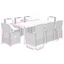 Set de comedor de jardín 9 pzas y cojines ratán sintético negro de , Conjuntos de jardín - Ref: Foro24-3262970, Precio: 974,4...