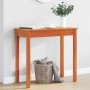Mesa consola de madera maciza de pino marrón cera 80x40x75 cm de , Mesas auxiliares - Ref: Foro24-847173, Precio: 64,61 €, De...