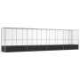 Pajarera con extensión de acero color plateado 834,5x107x212 cm de , Pies y jaulas para pájaros - Ref: Foro24-3214269, Precio...