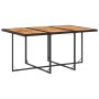 Set de comedor de jardín 7 pzas y cojines ratán sintético negro en Conjuntos de jardín | Comprar online en Foru.es