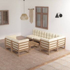 Muebles de jardín 8 pzas y cojines madera maciza pino de vidaXL, Conjuntos de jardín - Ref: Foro24-3076702, Precio: 832,17 €,...