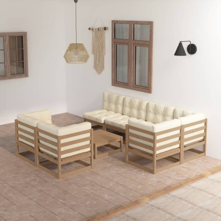 Muebles de jardín 8 pzas y cojines madera maciza pino de vidaXL, Conjuntos de jardín - Ref: Foro24-3076702, Precio: 832,17 €,...