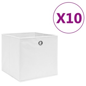 Cajas de almacenaje 10 uds tela no tejida blanco 28x28x28 cm de , Cestas para almacenaje - Ref: Foro24-325209, Precio: 42,50 ...