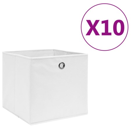 Cajas de almacenaje 10 uds tela no tejida blanco 28x28x28 cm de , Cestas para almacenaje - Ref: Foro24-325209, Precio: 42,50 ...