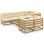 Muebles de jardín 8 pzas y cojines madera maciza pino de vidaXL, Conjuntos de jardín - Ref: Foro24-3076702, Precio: 832,17 €,...
