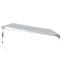 Toldo retráctil aluminio y tela gris antracita y blanco 4,5x3 m de , Toldos - Ref: Foro24-3216116, Precio: 378,32 €, Descuent...