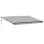 Toldo retráctil aluminio y tela gris antracita y blanco 4,5x3 m de , Toldos - Ref: Foro24-3216121, Precio: 371,24 €, Descuent...