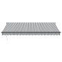 Toldo retráctil aluminio y tela gris antracita y blanco 4,5x3 m de , Toldos - Ref: Foro24-3216121, Precio: 371,24 €, Descuent...
