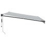 Toldo retráctil aluminio y tela gris antracita y blanco 4,5x3 m de , Toldos - Ref: Foro24-3216121, Precio: 371,24 €, Descuent...