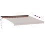 Toldo retráctil automático con luces LED marrón 400x350 cm de , Toldos - Ref: Foro24-3215406, Precio: 811,22 €, Descuento: %