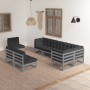 Muebles de jardín 8 pzas y cojines madera maciza pino de vidaXL, Conjuntos de jardín - Ref: Foro24-3076676, Precio: 783,66 €,...