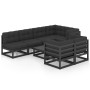 Muebles de jardín 8 pzas y cojines madera maciza pino de vidaXL, Conjuntos de jardín - Ref: Foro24-3076703, Precio: 904,64 €,...