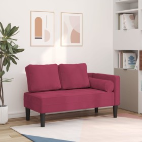 Sofá diván con cojines terciopelo rojo tinto de , Divanes - Ref: Foro24-4007575, Precio: 167,77 €, Descuento: %