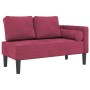 Sofá diván con cojines terciopelo rojo tinto de , Divanes - Ref: Foro24-4007575, Precio: 167,77 €, Descuento: %