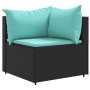 Set de sofás de jardín con cojines 9 pzas ratán sintético negro de , Conjuntos de jardín - Ref: Foro24-3308300, Precio: 656,7...