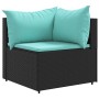 Set de sofás de jardín con cojines 9 pzas ratán sintético negro de , Conjuntos de jardín - Ref: Foro24-3308316, Precio: 669,1...