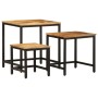 Mesas apilables 3 piezas madera maciza de mango rugosa de , Mesas auxiliares - Ref: Foro24-376042, Precio: 102,02 €, Descuent...