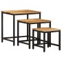Mesas apilables 3 piezas madera maciza de mango rugosa de , Mesas auxiliares - Ref: Foro24-376042, Precio: 102,02 €, Descuent...