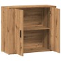 Aparador madera de ingeniería roble artesanal 80x33x70 cm de , Aparadores - Ref: Foro24-857074, Precio: 74,64 €, Descuento: %