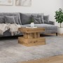 Mesa de centro con luces LED roble artisian 50x50x40 cm de , Mesas de centro - Ref: Foro24-857713, Precio: 65,74 €, Descuento: %
