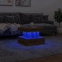 Mesa de centro con luces LED roble artisian 50x50x40 cm de , Mesas de centro - Ref: Foro24-857713, Precio: 65,74 €, Descuento: %