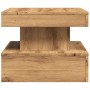 Mesa de centro con luces LED roble artisian 50x50x40 cm de , Mesas de centro - Ref: Foro24-857713, Precio: 65,74 €, Descuento: %