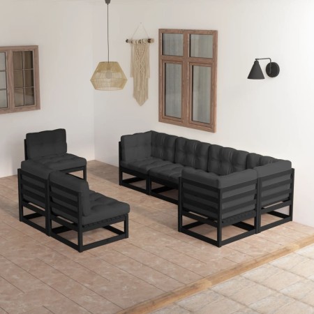Muebles de jardín 8 pzas y cojines madera maciza pino de vidaXL, Conjuntos de jardín - Ref: Foro24-3076678, Precio: 925,54 €,...