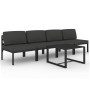 Set muebles de jardín 5 pzas y cojines aluminio gris antracita de , Conjuntos de jardín - Ref: Foro24-3107786, Precio: 853,57...