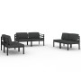 Set muebles de jardín 6 pzas y cojines aluminio gris antracita de , Conjuntos de jardín - Ref: Foro24-3107802, Precio: 1,00 €...