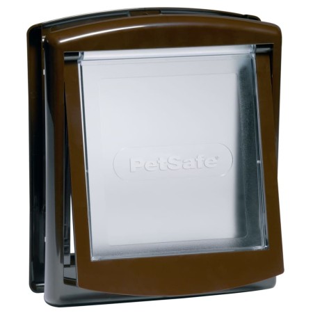 PetSafe Puerta mascotas 2 posiciones 730 pequeña 17,8x15,2 marrón 5018 de , Puertas para animales domésticos - Ref: Foro24-41...