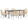 Juego de comedor de jardín 7 pzas con cojines ratán PE marrón de , Conjuntos de jardín - Ref: Foro24-3334560, Precio: 557,34 ...