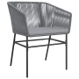 Juego comedor jardín 7 pzas cojines ratán sintético vidrio gris de , Conjuntos de jardín - Ref: Foro24-3334630, Precio: 632,6...