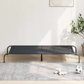 Cama elevada para perros negra 150x90x20 cm textilene y acero de , Camas para perros - Ref: Foro24-42000837, Precio: 32,73 €,...