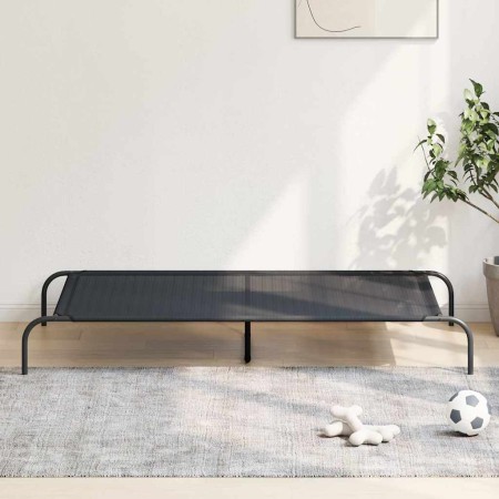 Cama elevada para perros negra 150x90x20 cm textilene y acero de , Camas para perros - Ref: Foro24-42000837, Precio: 32,73 €,...