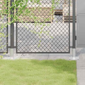 Bases para postes cuadradas 4 uds. Plata 51x51 mm de , Postes de cerca - Ref: Foro24-42000002, Precio: 18,46 €, Descuento: %