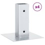 Bases para postes cuadradas 4 uds. Plata 51x51 mm de , Postes de cerca - Ref: Foro24-42000002, Precio: 18,46 €, Descuento: %