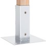 Bases para postes cuadradas 4 uds. Plata 51x51 mm de , Postes de cerca - Ref: Foro24-42000002, Precio: 18,46 €, Descuento: %